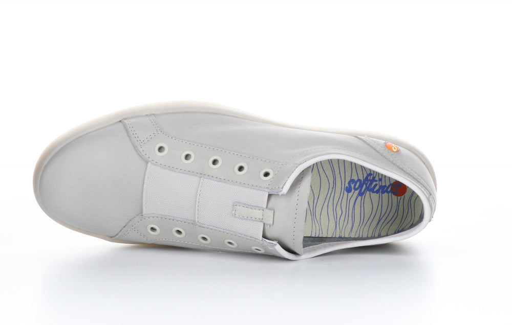 RION647SOF Smooth Light Grey Slip-on Trainers|RION647SOF Baskets à Enfiler in Gris Clair