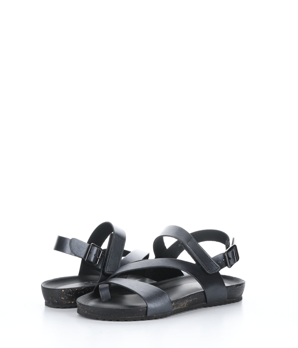 SARA BLACK Strappy Sandals