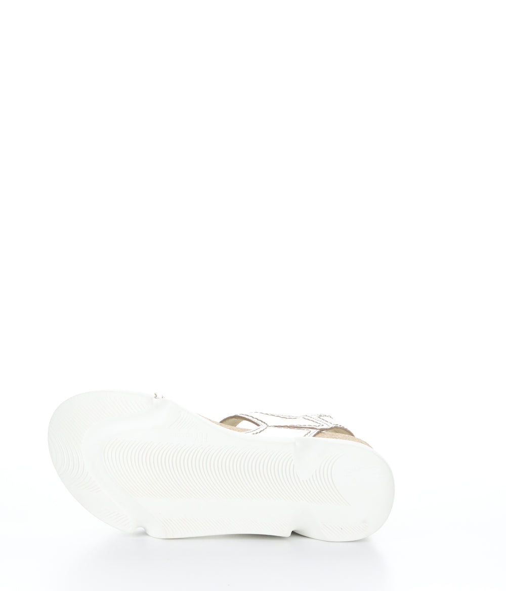 SENA580FLY Idra Silver Velcro Sandals|SENA580FLY Sandales à Fermeture Velcro in Argent