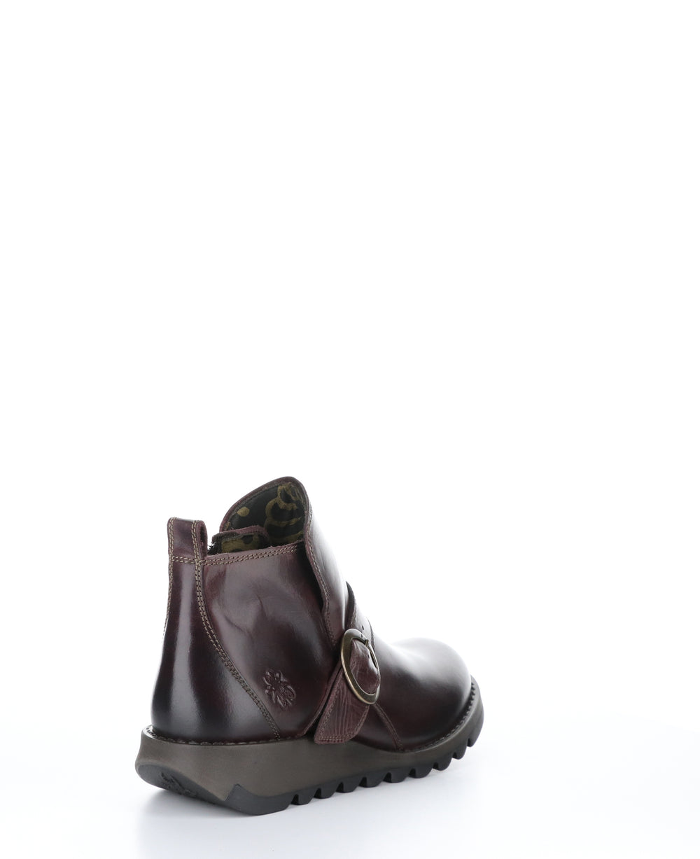 SIAS812FLY Purple Zip Up Ankle Boots|SIAS812FLY Bottines avec Fermeture Zippée in Violet