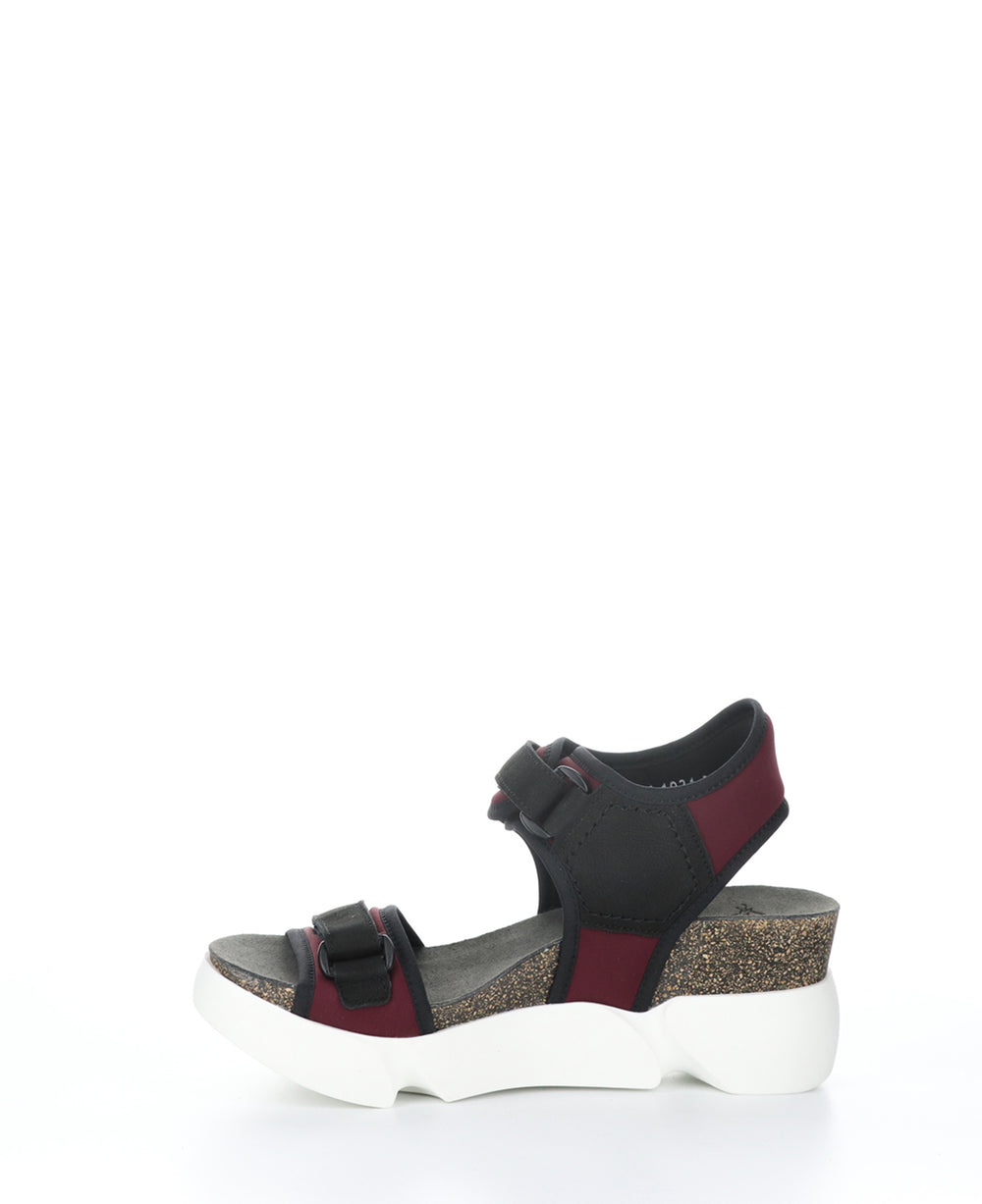 SIGO727FLY BORDEAUX/BLACK Wedge Sandals|SIGO727FLY Chaussures à Bout Rond in Violet
