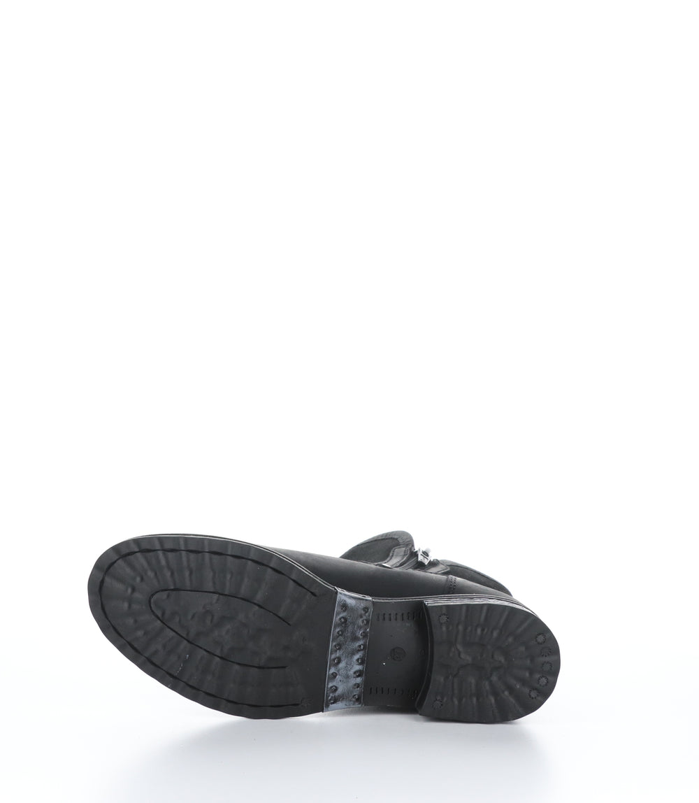STRIVE Black Zip Up Ankle Boots|STRIVE Bottines avec Fermeture Zippée in Noir