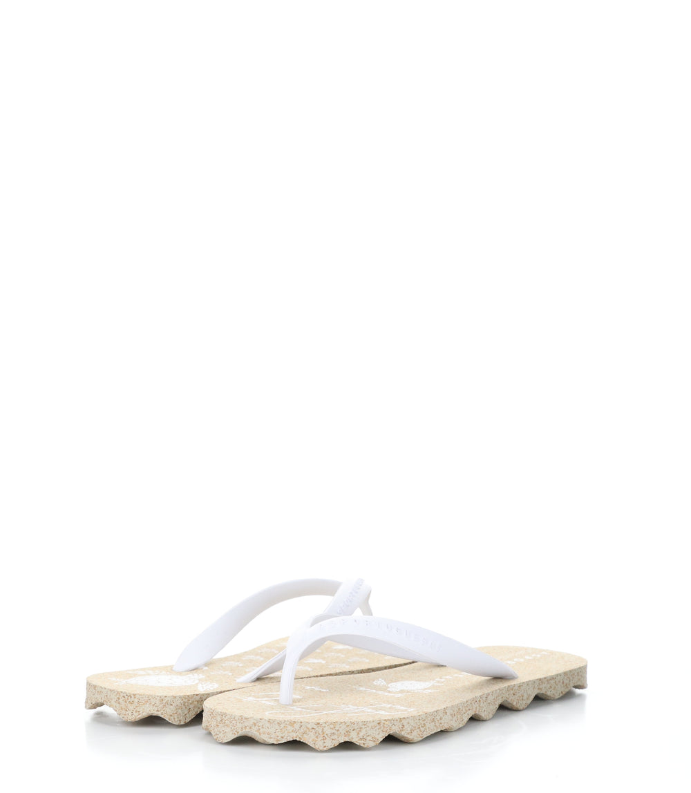 TURTLE112ASP NATURAL/WHITE Round Toe Shoes|TURTLE112ASP Chaussures à Bout Rond in Blanc