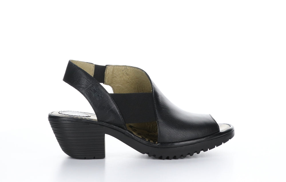 WILY300FLY Mousse Black Open Toe Sandals|WILY300FLY Sandales à Bout Ouvert in Noir