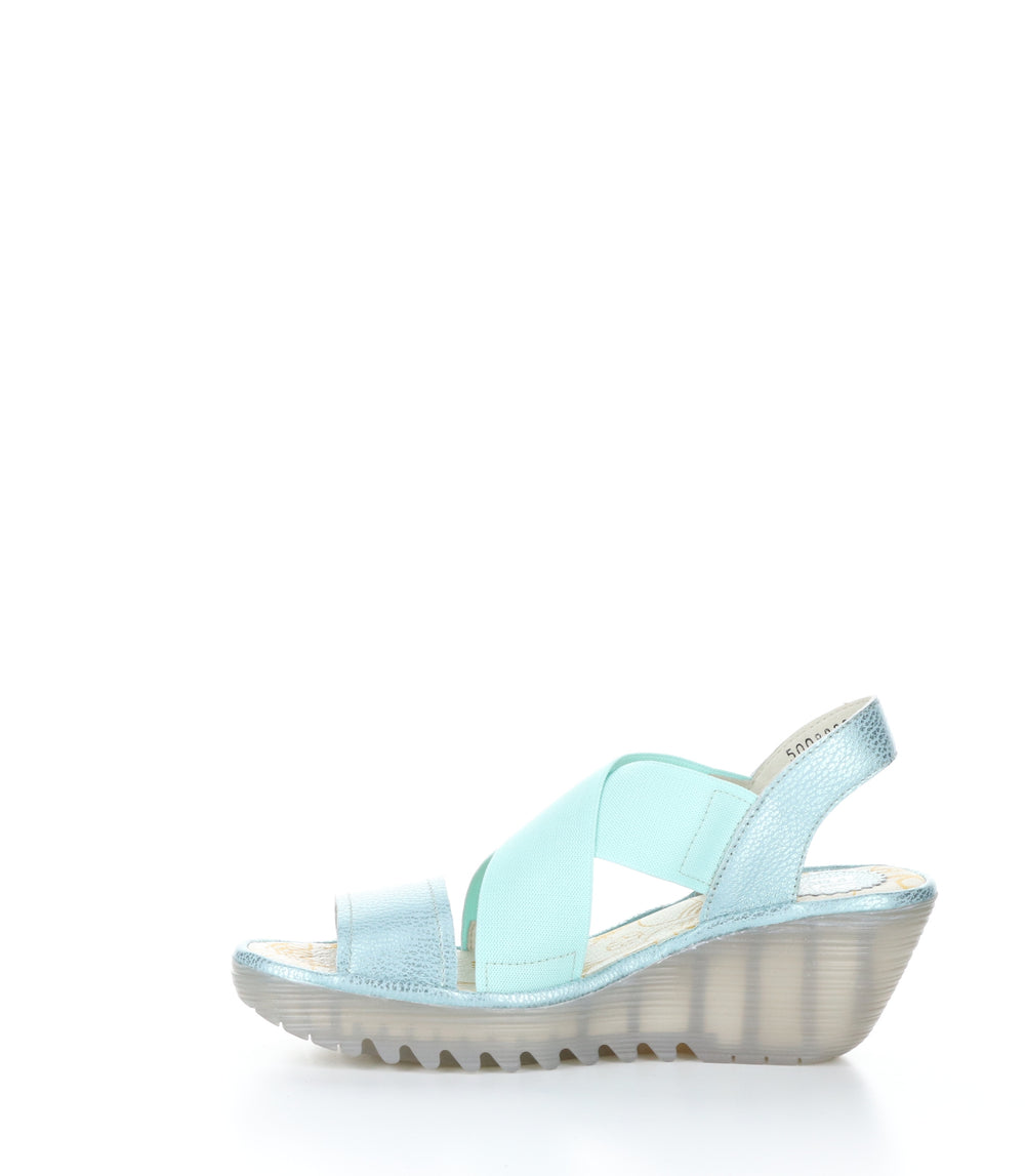 YAJI888FLY AZURE Round Toe Shoes|YAJI888FLY Chaussures à Bout Rond in Bleu