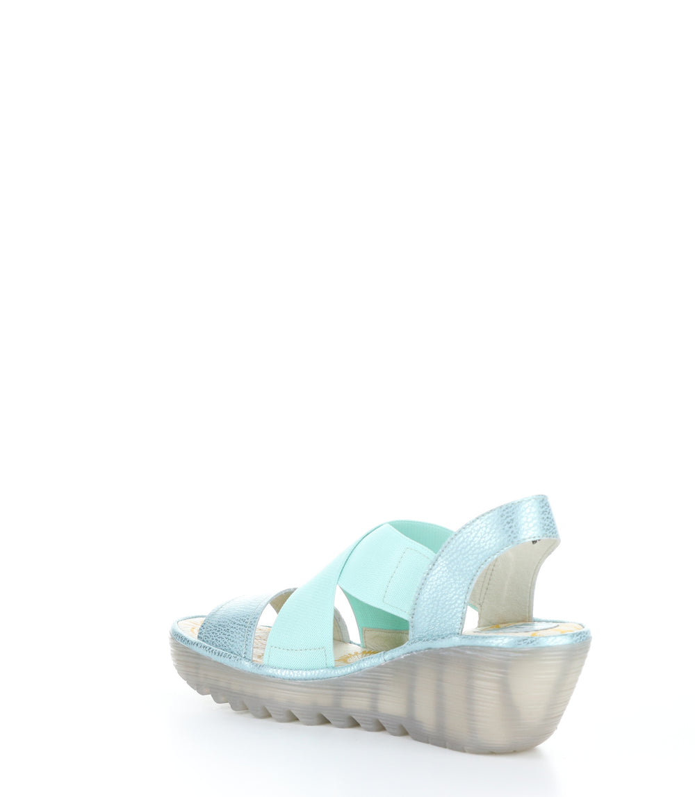 YAJI888FLY AZURE Round Toe Shoes|YAJI888FLY Chaussures à Bout Rond in Bleu