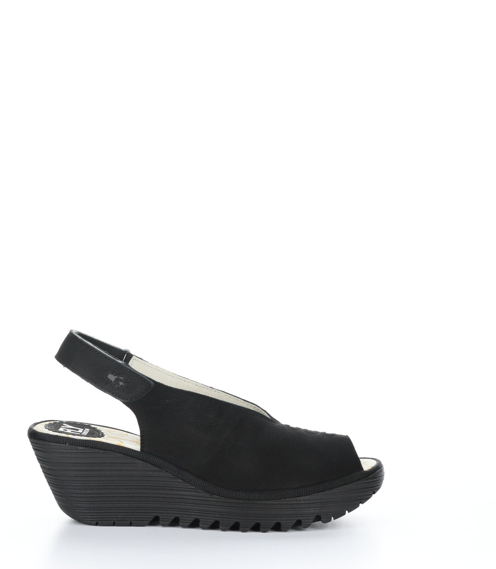 YEAY387FLY BLACK Round Toe Shoes|YEAY387FLY Chaussures à Bout Rond in Noir