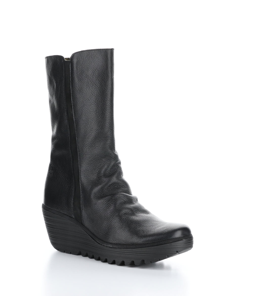 YEMY408FLY 000 BLACK Round Toe Boots