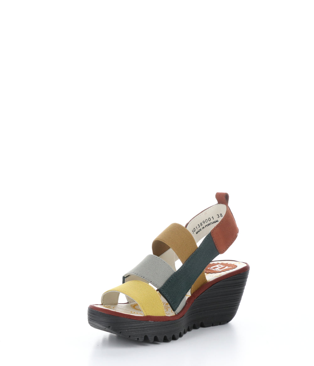 YERY389FLY MULTI BRICK Round Toe Shoes|YERY389FLY Chaussures à Bout Rond in Rouge